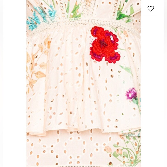 Johanna Ortiz Floral Cotton Eyelet Dress size 2 - Picture 5 of 8